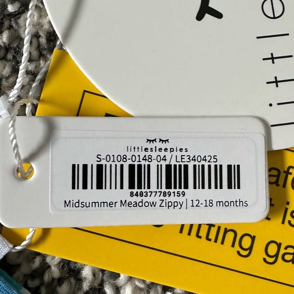 Little Sleepies Midsummer Meadow Zippy 12-18 months NWT Limited Edition 🌸🌼🩵 - Picture 4 of 5